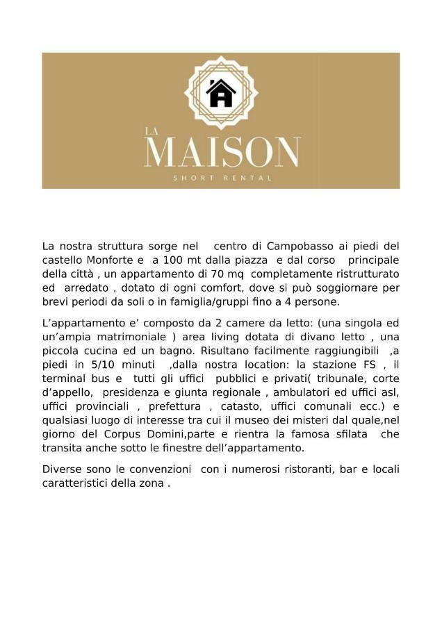 La Maison - Short Rental Campobasso Exterior foto